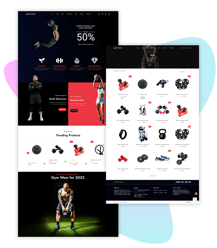 template-demo-page-one-click-gym-mania